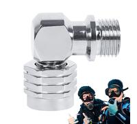 Manguera giratoria - Adaptador giratorio de 90/110 grados | Regulador Pivot | Conexión común | Manguera de buceo - Adaptador giratorio de 110 grados - Autoridad reguladora subacuática - Conexión
