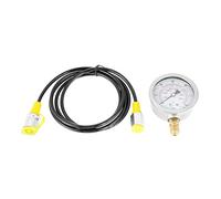 Manguera Hidráulica con Manómetro 0-600BAR 8500PSI, Conector M16 * 2 - BSP1 / 4 1,56m - Alta Resistencia Química y Térmica, Sello Fiable, Uso Profesional