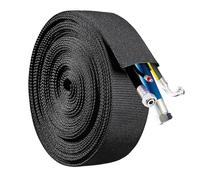 Manguera hidráulica de nailon - Enrollacables industrial de 729 cm | Manguito protector recortable para soldadura HVAC Mantenimiento de talleres automotrices Garaje al aire libre Resistente y de larga