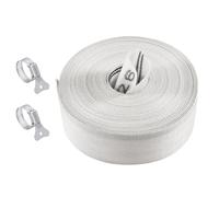 Manguera industrial, diámetro de 1 1/4 pulgadas - 32 mm, manguera de construcción de 10 m, accesorios con abrazadera de manguera de acero inoxidable para bombas de agua sucia y bomba de jardín