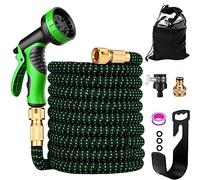 Manguera Jardin Extensible 30 Metros, Mangeras Jardineria Flexible con 10 Funciones Pistola, Boquilla Manguera Terraza Retractil Con 3/4" 1/2" Conector, Garden Hose Riego Conectores Accesorios