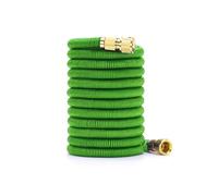 manguera jardin Manguera de agua jardín 25-100 pies, carrete conector Metal extensible alta presión, tuberías, riego, lavado coches(Green-Only pipe,100FT-30m)