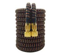 manguera jardin Manguera de agua jardín Conector metal doble alta presión Tuberías for Riego granja Lavado autos(Black Orange,100FT-30M)