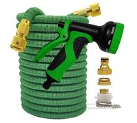 manguera jardin Manguera for el hogar y jardín, alta presión, Flexible, extensible, lavado, coche, exterior, casa, riego, 2,5-30 metros, tuberías(Hose with Nozzle 1,100ft)