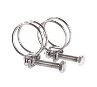 manguera jubilada, Abrazadera de tubo de acero inoxidable 304 de doble garganta de 10 mm a 200 mm for ventilación de mangueras de UPVC(23-27 x 2 (5pcs))