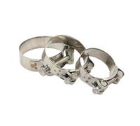 manguera jubilada, Abrazaderas for tubos de escape y agua de acero inoxidable 304, 17-200 mm, 10 unidades(52-55mm 10PCS)