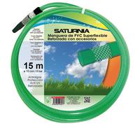 Manguera latflex reforzado 15 mm. - 5/8' rollo 15 metros con accesori