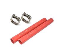 Manguera Manguera flexible de silicona roja for automoción, cable de acero, tubo de admisión del intercooler, radiador Manguera de jardín(400MM_ID110MM)