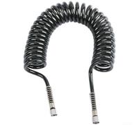 Manguera neumática con rosca de 1/8 pulgadas, tubo flexible en espiral de poliuretano para pintura de aerógrafo y proyectos de pintura de modelos, color negro
