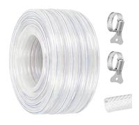 Manguera para agua potable, manguera de PVC reforzada con tejido, manguera de agua con abrazadera, manguera de aire, manguera de condensados, manguera de gasolina (20x25mm,6Meter)