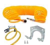 Manguera para Compresor de Aire para un Entorno de 7m con Conectores Rápidos - Manguera Aire Comprimido de Polietileno para Herramientas Neumáticas - Gancho de Pared Resistente Incluido (10m8x12)