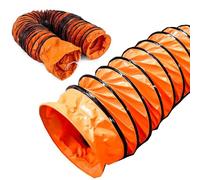 Manguera para conductos, Manguera Flexible de 6 a 24 Pulgadas, PVC ignífugo para conductos HVAC para extracción y Flujo de Aire, fácil Almacenamiento, 10 m (32,8 pies) de Longitud, diseño du