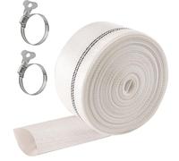 Manguera plana de 32 mm de diámetro (1 1/4 pulgadas), 32 mm x 10 m, manguera de tejido flexible con 2 abrazaderas ajustables de acero inoxidable, manguera de desagüe de 1 1/4 pulgadas para bombas