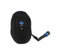Manguera plana de PVC flexible para riego de jardín, 25 o 50 o 75 o 100 pies, correa de agua de filtración automática, suave y resistente, línea de goteo negra para césped, macizos de flores, huertos