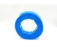 Manguera plana de PVC - Manguera de construcción - Manguera industrial - Seguridad 3:1 - Azul - Diámetro interior: 76 mm | 3 pulgadas | Longitud: 10 m