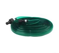 Manguera plana de PVC para riego de jardín, línea de goteo para cama de verduras, riego, flores, arbustos, árboles, patio, resistente a fugas, eficiente sistema de alimentación de raíces, verde, 10 m