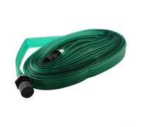 Manguera plana de PVC para rociadores, manguera de riego de jardín, tubo de riego plano para parche de verduras, cama de flores, arbustos, riego de raíces, a prueba de fugas, ahorro de agua (10 m)