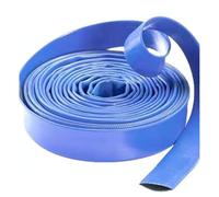 Manguera plana de PVC, Tamaños múltiples de la bomba sumergible del contralavado piscina drenaje descarga manguera plana revestida PVC(50m,1-inch)