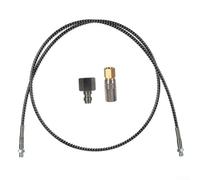 Manguera profesional de alta presión de 100 cm con roscas M10x1 para compresor de aire y bomba de aire, construcción de nailon y cobre con resorte de acero inoxidable, nominal 63MPa