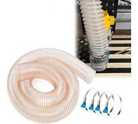 Manguera profesional de recolección de polvo de PU de 20-600 mm con cable de cobre - Tubo de aspiradora transparente for aspiradoras de taller(Dia-160(mm) Long400cm)