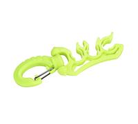 Manguera reguladora de buceo, 3 colores subacuáticos Buceo plástico doble BCD manguera titular con gancho de clip (amarillo)