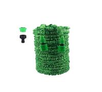 Manguera Riego Flexible Anti-enredos, Manguera de jardín extensible 25 a 200 pies, manguera flexible alta presión for lavado autos, herramienta limpieza riego(Green,100ft)