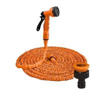 Manguera Riego Flexible Anti-enredos, Manguera de lavado autos alta presión, extensible, for riego jardín, multifunción, limpieza jardinería(Orange,75ft)