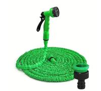 Manguera Riego Flexible Anti-enredos, Manguera de lavado autos alta presión, extensible, for riego jardín, multifunción, limpieza jardinería(Green,100ft)