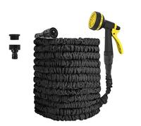 Manguera Riego Flexible Anti-enredos, Manguera extensible de alta presión for lavado autos, limpieza, pistola agua, riego jardín, tuberías(03,1.6CM_50FT)