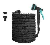 Manguera Riego Flexible Anti-enredos, Manguera extensible de alta presión for lavado autos, limpieza, pistola agua, riego jardín, tuberías(02,1.6CM_100FT)