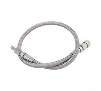 Manguera sumergible de transferencia de aire de alta presión de 9,8 mm de diámetro, acoplamiento hembra de conexión rápida, tubo de PTFE de aleación de aluminio, 61 cm, 91,4 cm, plata para buceo al