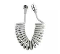 Manguera telescópica para ducha, Manguera de ducha en espiral con resorte for inodoro, bidé y pulverizador, multicolor, 2 m(Grey)