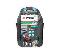 Manguera textil 10m 13mm PVC con conector interior, bolsa y boquilla, presión 35 bar, negra