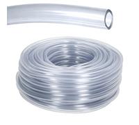 Manguera - transparente, 6x8 mm, rollo de 50 metros, resistente, ideal para aplicaciones de agua y drenaje, flexible y duradera.