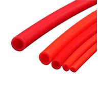 Manguera transparente de PVC, tubo de vinilo, Manguera de silicona M0.5-M32 Conector agua for riego por aire acuario rojo 1,3,5,10 M(5 Meters,ID 5mm x OD 8mm)