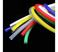 Manguera transparente de PVC, tubo de vinilo, Tubo flexible de alta temperatura la manguera del silicón tamaños múltiples multicolores 1 metro(Blu,ID 5mm x OD 7mm)
