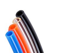 Manguera transparente de PVC, tubo de vinilo, Tubo neumático de la manguera aire PU del silicio for el compresor 2 metros tamaños múltiples multicolores(Oranje,6x4)