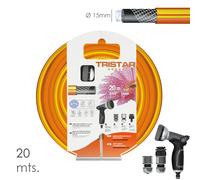 Manguera tricotado no torsion 15 mm. - 5/8' rollo 20 metros con kit de