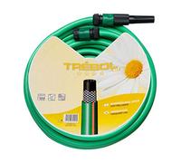 SATURNIA 8070667 Manguera Verde Trebol Trenzado 15 mm. - 5/8" Rollo 15 metros Con Accesorios