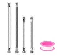 Mangueras de plomería flexibles de acero inoxidable de 4 piezas Manguera reforzada resistente a la corrosión para grifo Fregadero de ducha Fácil de instalar para uso en cocina y baño