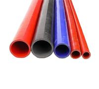 Mangueras de silicona, Manguera reforzada recta multicolora de varios tamaños del tubo intercooler silicón(Black,1000MM-ID 90MM)
