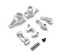 Mangueta dirección para Tamiya para Hornet para EVO 58742 DT02 DT03 1/10 Dirección Metal C Asiento Copa Trasera Juego 3 Piezas Piezas Coche Control Remoto(Silver)