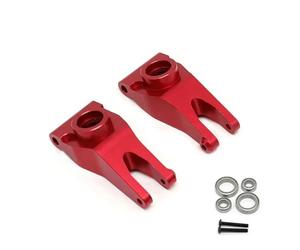 Mangueta dirección para Typhon Big For Rock 1/10 Mejora Metal Parte Delantera Y Trasera Brazo Oscilante CVD Soporte Eje Copa Dirección Hexagonal Caja Cambios Piezas Coche RC(Red,Rear axle Cup)