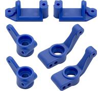 Mangueta DireccióN Rc Para Traxxas 2WD Para Slash Para Stampede Para Rustler 1/10 Bloques Dirección Bloque Ruedas Delanteras Plástico Y Soportes Eje Trasero Piezas Coche RC(Blue)
