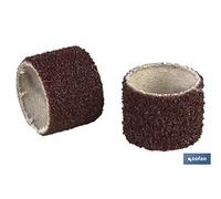 Manguito abrasivo - lija 30x30 mm, grano 24, caja con 100 unidades, ideal para pulido y desbaste en superficies metálicas y maderas.