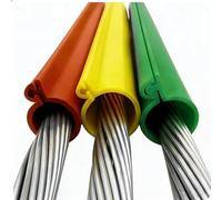 Manguito Aislante Cable Alta Tensión, 35KV Impermeable Anti-UV Protector Conductor Desnudo, Fácil Instalación Aislamiento Industrial Líneas Eléctricas(Black-10ft/3m,ID 35mm/1.38in)