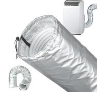 Manguito aislante para tubos de CA, revestimiento protector para tuberías de aire acondicionado - Protección de aluminio ligero para instalación doméstica HVAC exterior y comercial