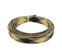 Manguito de Cable 10M 2 4 6 8 10 12mm Braided Cable Sleeve Expandable Tight Insulated Line Protection Wire Wrap Sheath(Black Yellow,10mm)