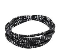 Manguito de Cable 2/4/6/8/10/12/14/16/20/25/30/40mm Expandable Insulated Braided Sleeving Tight Wire Gland Protection Cable Sleeve(Black Silver,2mm,10 Meters)