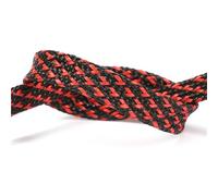 Manguito de Cable 2mm Colorful Braid Sleeve Nylon Snakeskin Mesh Insulate Retractable Shockproof Expandable Wire Protector Cable(Black Red,30 Meters)